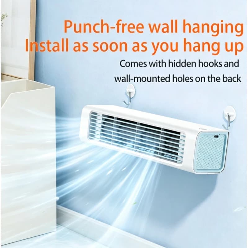 Ventilador de Pared Silencioso Eary, Ventilador de Pared de Viento Fuerte, Enfriador de Aire para Oficina y Hogar, Aire Acondicionado sin Aspas para