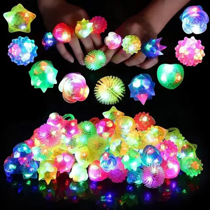 20/30/50 Uds. Anillos brillantes, anillos luminosos con luz LED, juguetes de recuerdo de fiesta, luces Led Flash que brillan en la oscuridad,