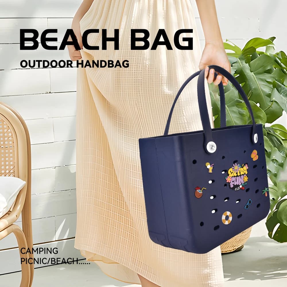 L bolso de playa grande de goma EVA impermeable para viaje en la playa cesta de almacenamiento para Picnic bolso de compras para mujer bolso de