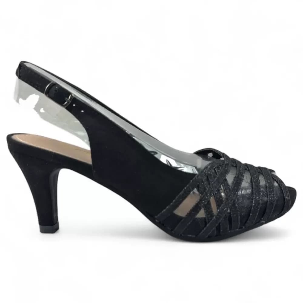TIMBOS Sandalia tacon fiesta de mujer negro 131831