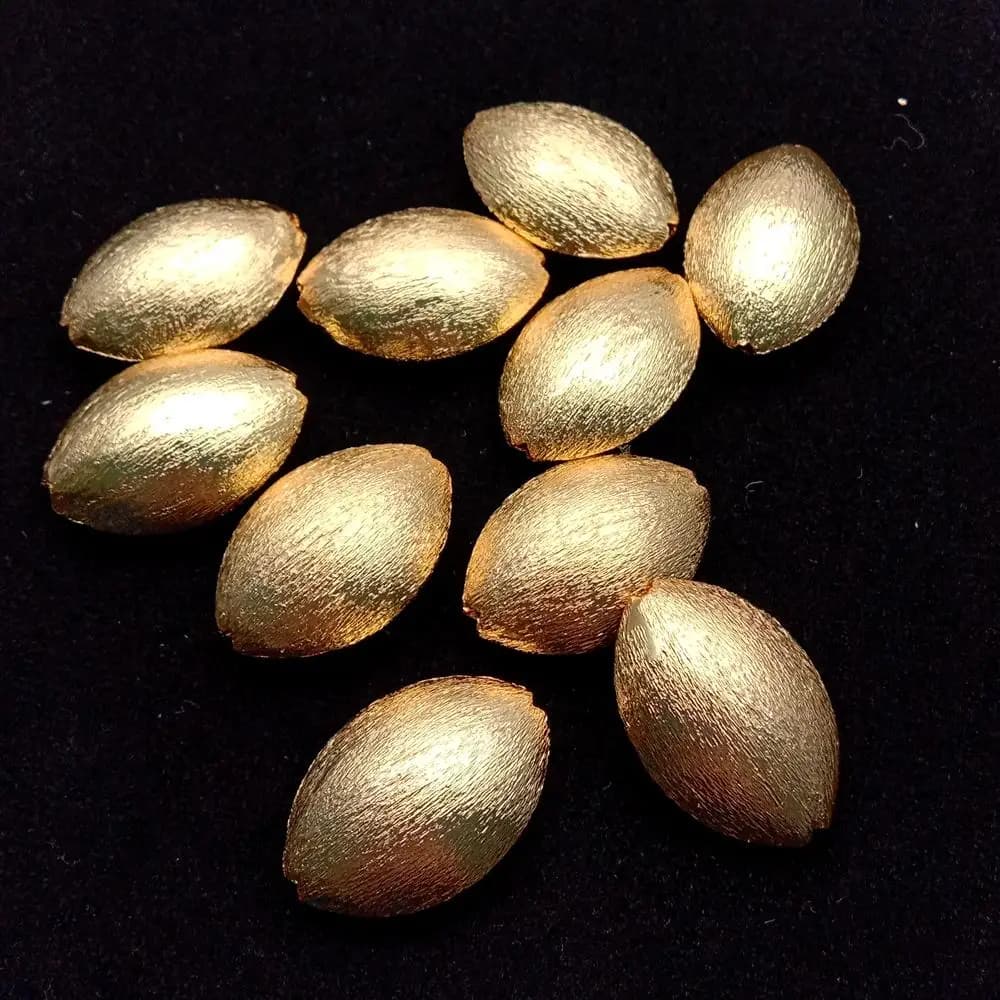 Cuentas chapadas en oro para manualidades, suministros de joyería, acabado mate, 18x27mm, 10 unidades, venta al por mayor