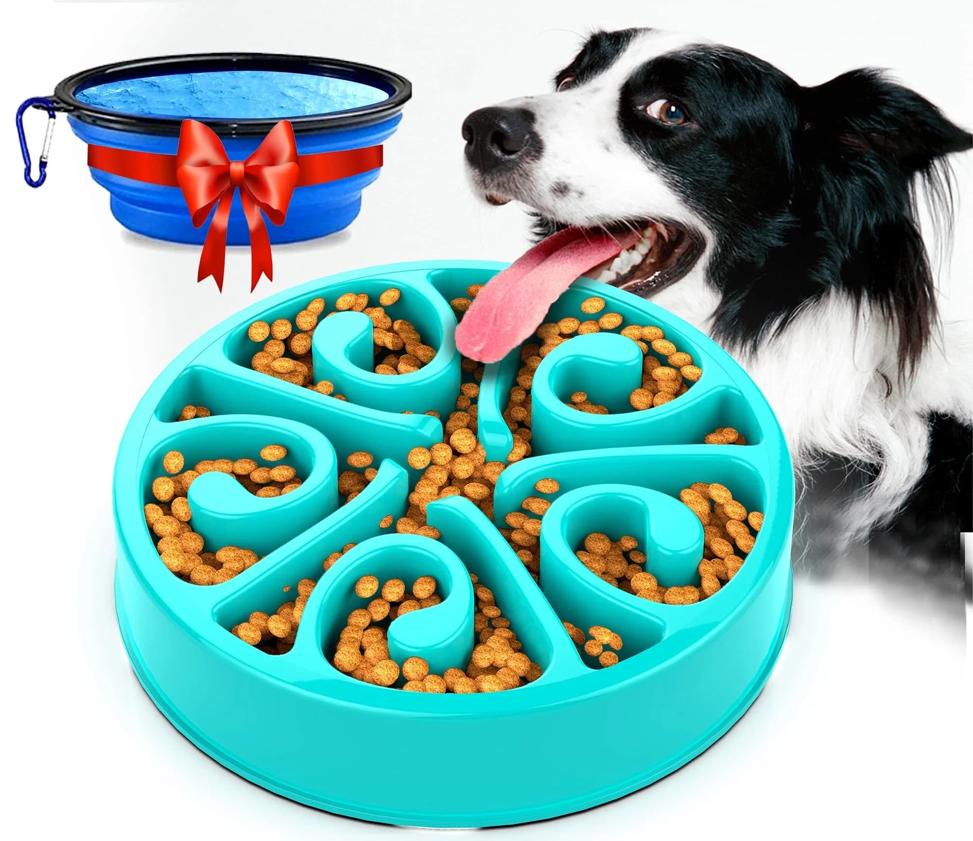 Cuenco de alimentación lenta para perro, cuenco antideslizante, platos de alimentación más lenta, ecológico, para perros grandes, medianos y