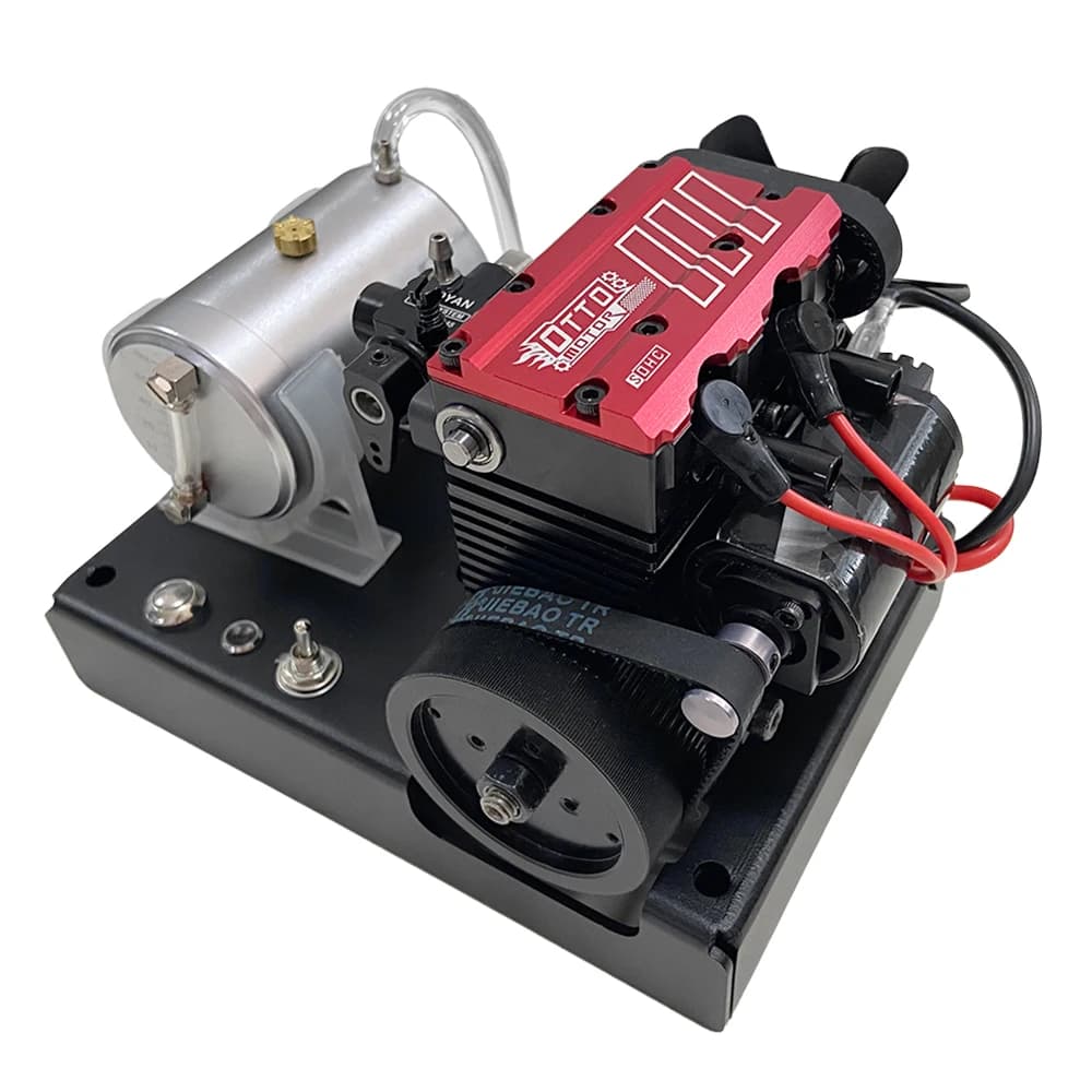 TOYAN FS L200AC motor refrigerado por aire de cuatro tiempos DIY Nitro en línea Kit de modelo de motor de doble cilindro de juguete