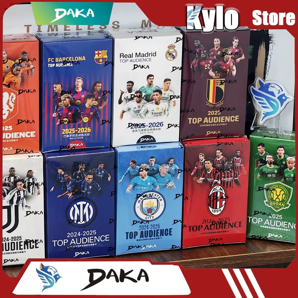 Tarjeta Coleccionable de Fútbol Daka 2025-2026 Messi Yamal Mbappe Real Madrid Barcelona Manchester Juventus Ale Milano Tarjeta de Jugador Estrella