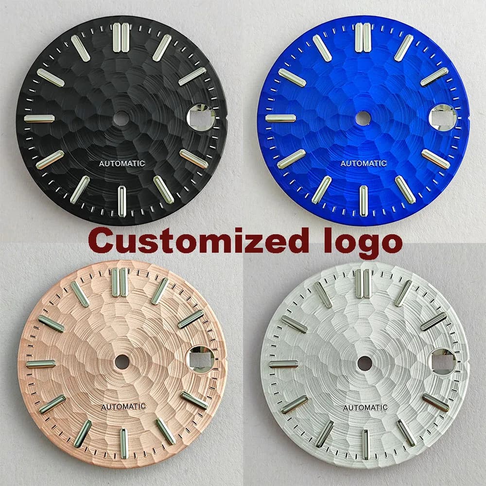 Esfera NH35 de 28,5mm con forma de panal adecuada para accesorios de reloj NH35 con movimiento NH35