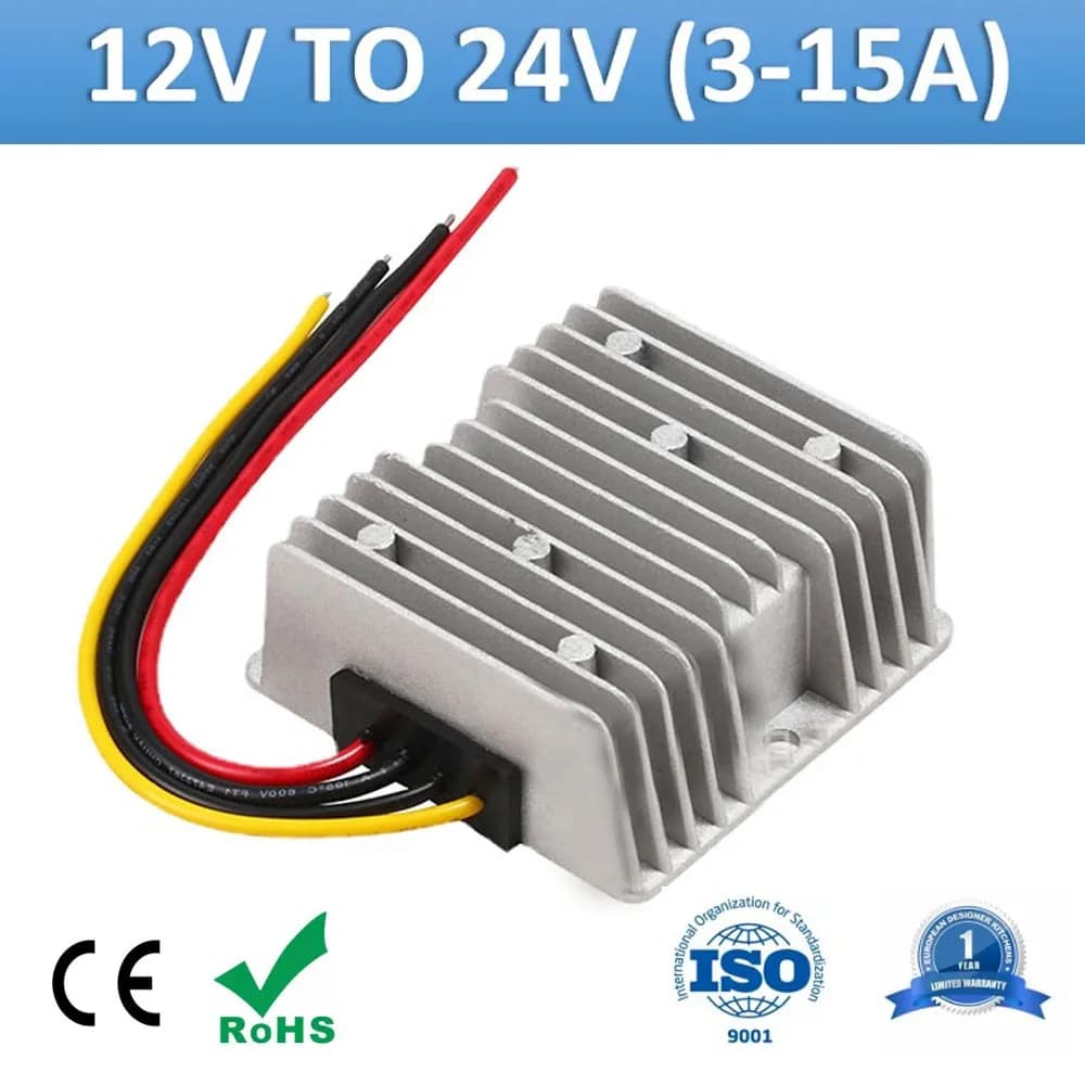 Regulador de voltaje de 12 v a 24 v CC, convertidor de potencia Boost, no aislado, 15a, 12a, 10A, 8A, 5A, 3a