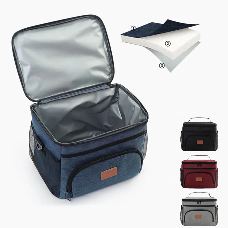 Mochila térmica para el almuerzo a prueba de fugas de gran capacidad, bolsa aislante grande para Picnic, bolsa de hombro para almacenamiento al aire