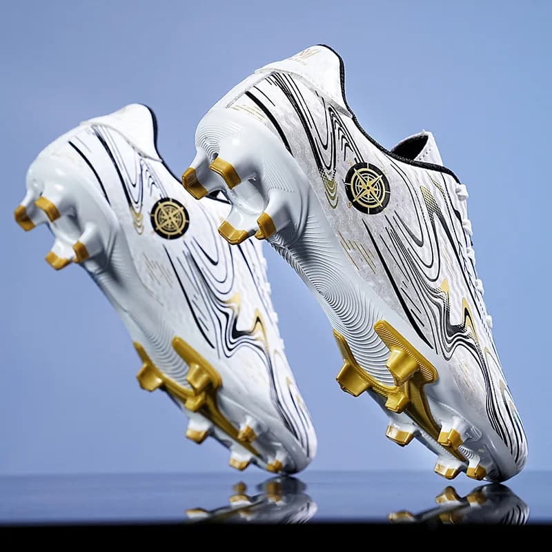 Zapatos de fútbol de talla grande para niños, zapatos de fútbol para terreno firme, para exteriores, estudiantes de escuela primaria y secundaria,
