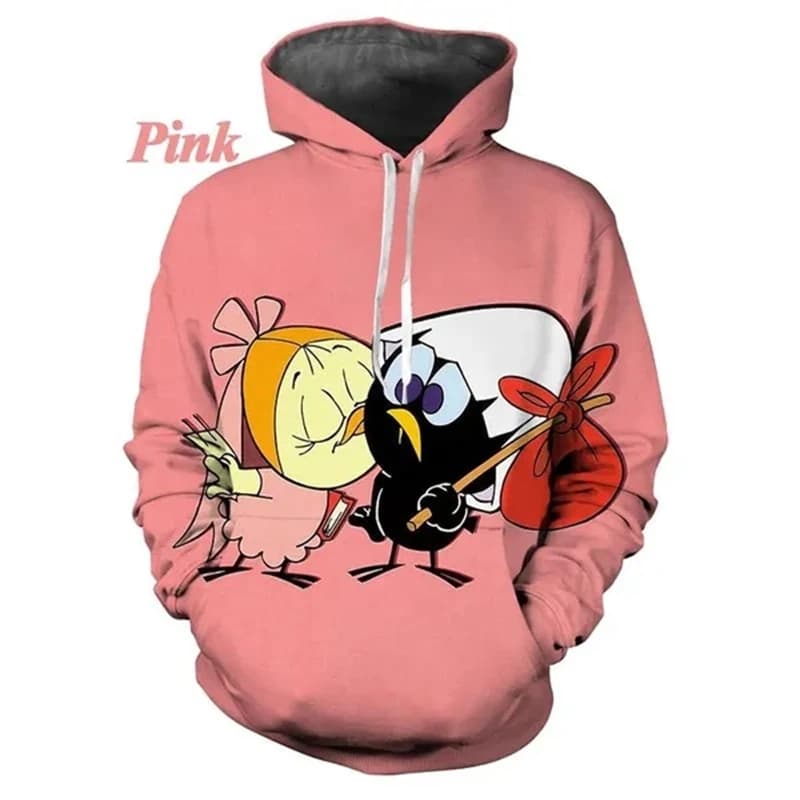 Sudadera con capucha con estampado 3D de Calimero de dibujos animados para hombre y mujer, suéter informal, jerséis bonitos, ropa de calle, nueva
