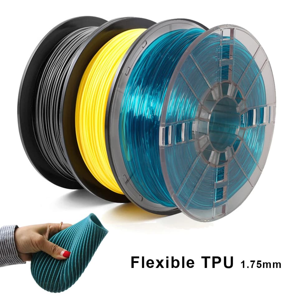 Filamento de impresión 3D de TPU Flexible de 1,75mm sin burbujas sublimación no tóxica impresora 3D Material plástico filamento de TPU 0,5 KG/0,25