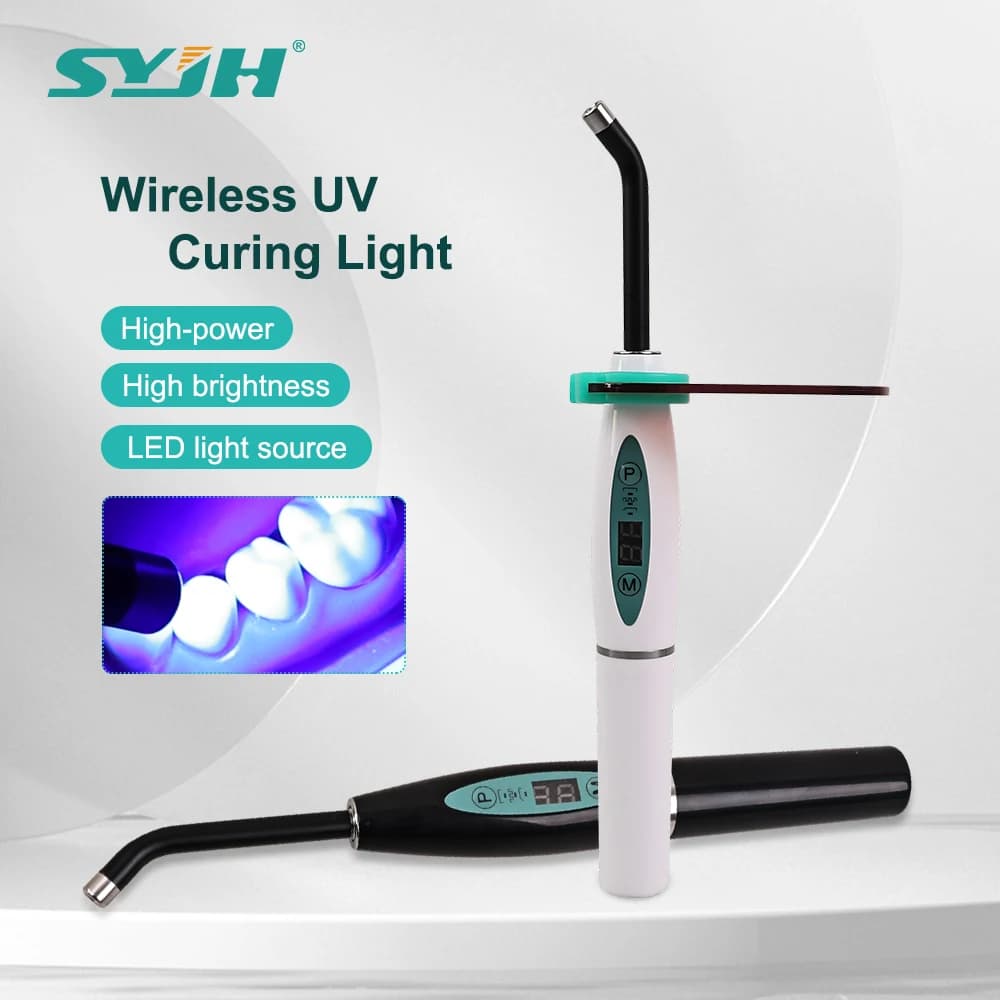 SYJH Dental 5W lámpara de curado LED luz de curado de resina 5s/3mm lámpara fotopolimerizadora Dental recargable inalámbrica equipo de dentista
