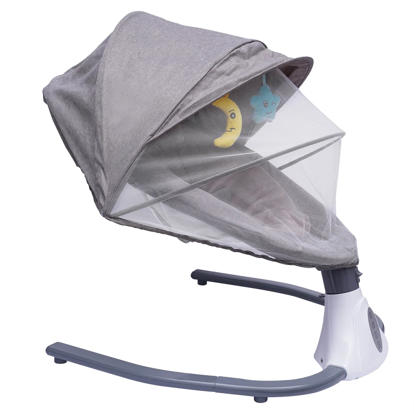 Columpio para bebé, balancín para bebé con control remoto/red para cuna extraíble, música, Bluetooth y USB, para bebés de 0 a 18 meses
