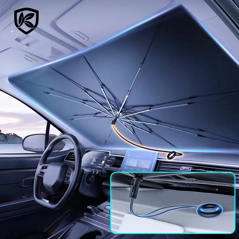 Parasol plegable para parabrisas de coche, sombrilla para protección solar, accesorios para Tesla