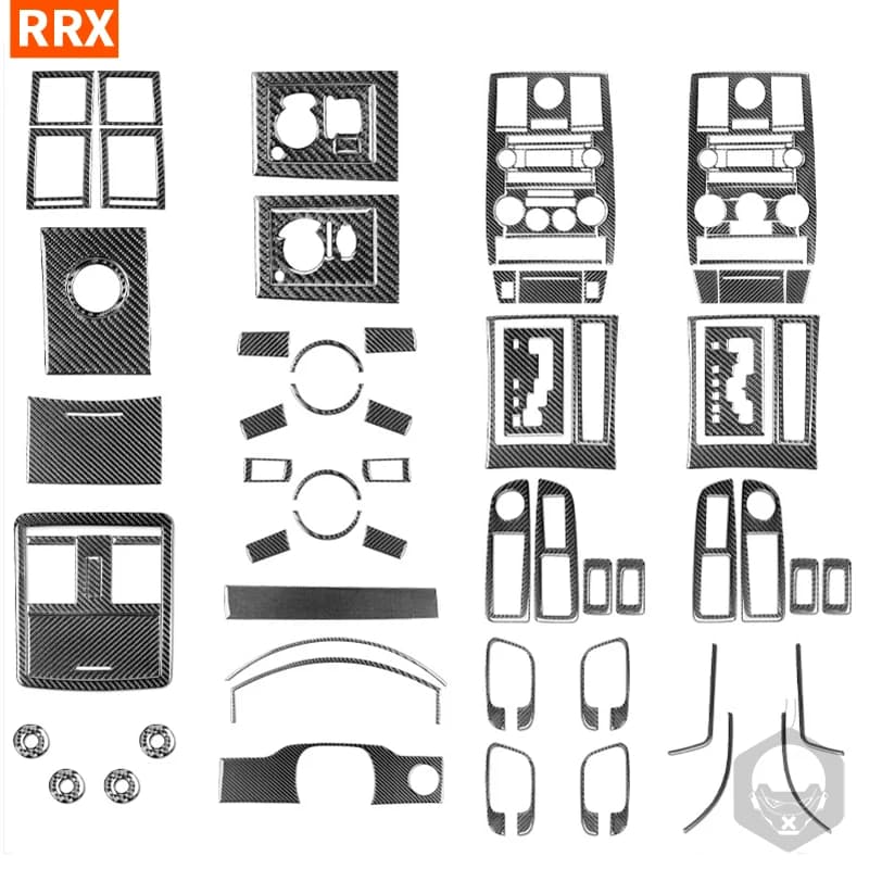 Para Chrysler 300 300C 2005-2007, Juego Completo de Adhesivos de Fibra de Carbono Real, Cubierta Decorativa para la Palanca de Cambios, Accesorios