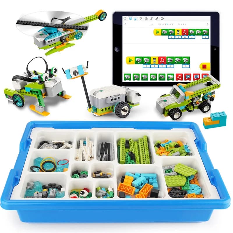 WeDo 3,0-bloques de construcción de robótica, juego de sensores de motores compatibles con Wedo 2,0, juguete educativo de bricolaje de vástago