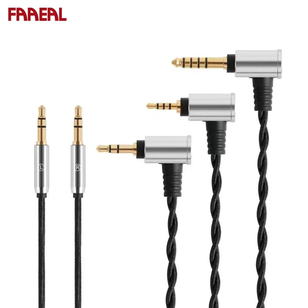 Cable de repuesto FAAEAL, Cable de actualización de 3,5/2,5/4,4mm para auriculares Hifiman SUNDARA Ananda HE4XX HE400SE Denon AH-D600 SONY MDR Z1R