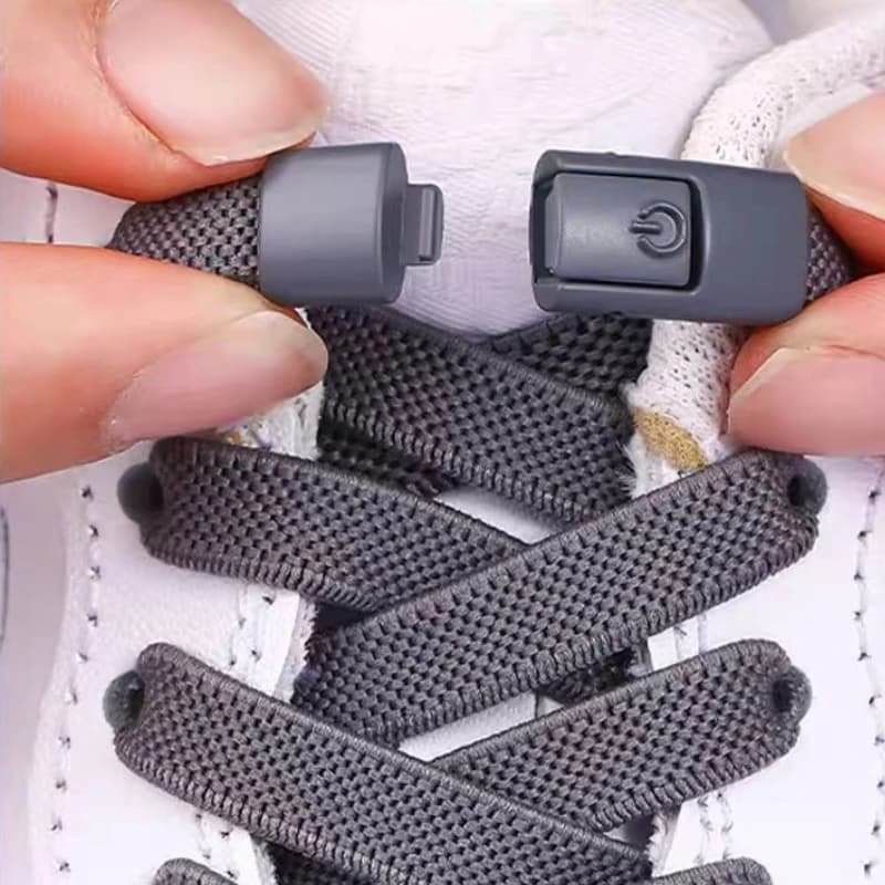 Nuevos cordones elásticos sin atar, cordones de zapatos sin nudos con cierre a presión, cordones planos anchos de 8 mm para zapatillas de niños y