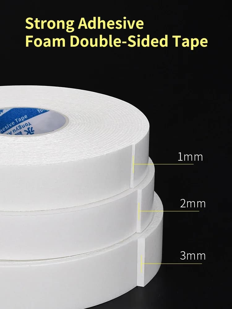 Cinta de espuma de doble cara adhesiva fuerte blanca sellada impermeable instalación fija pared anticolisión sonido de puerta y ventana