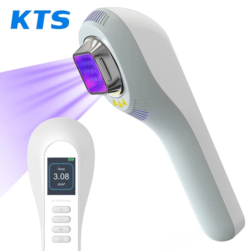 Lámpara de vitíligo KTS para uso doméstico, lámpara UVB de 308nm para fototerapia de vitíligo, terapia de luz para psoriasis, manchas, eczema,