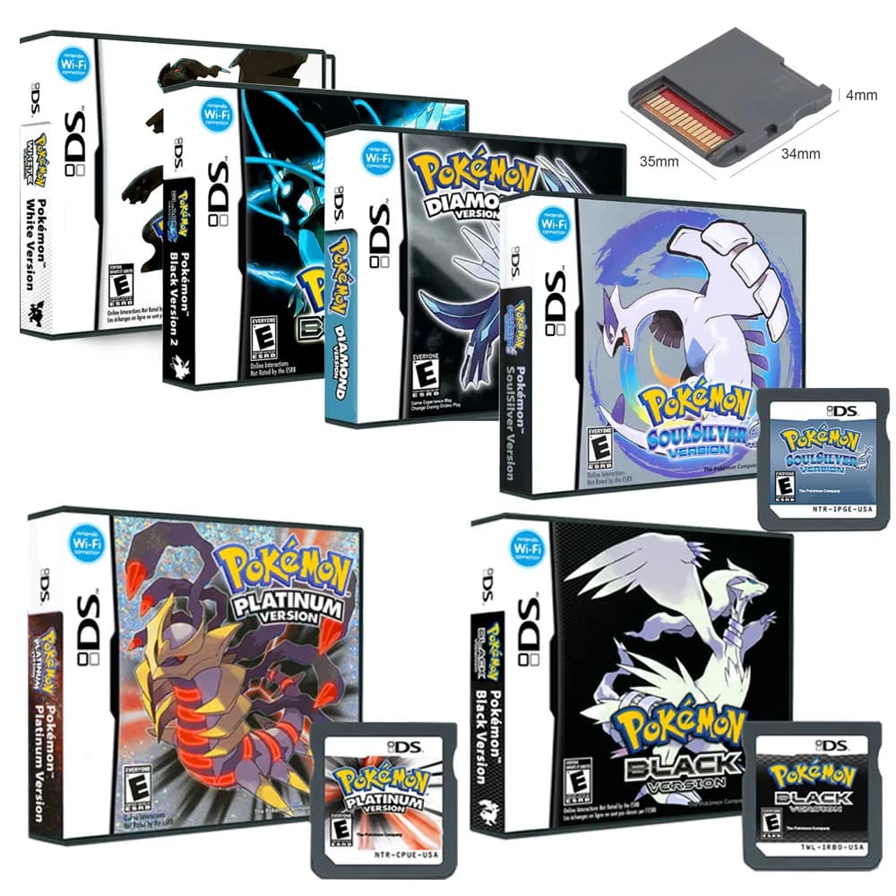 Nueva Tarjeta de Juego Pokémon para NDS, 3DS, 2DS, DS, SoulSilver, HeartGold, Platinum, Tarjeta de Juego Pokémon, Coleccionismo, Regalos