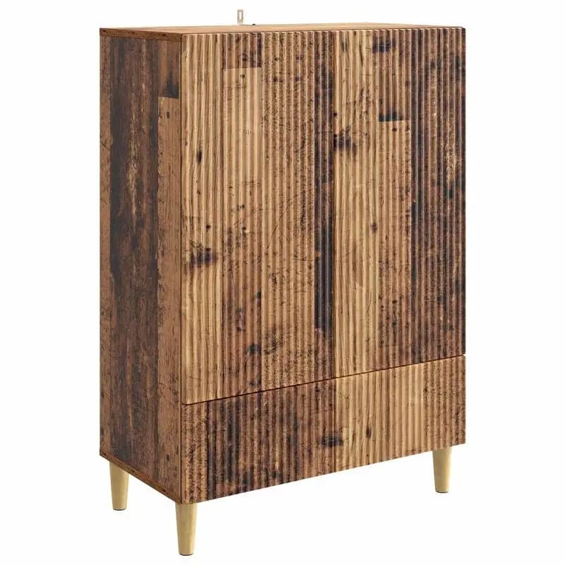 Aparador con cajón y puertas correderas — Mueble de almacenamiento multiusos de madera de ingeniería, diseño elegante y funcional para comedor,