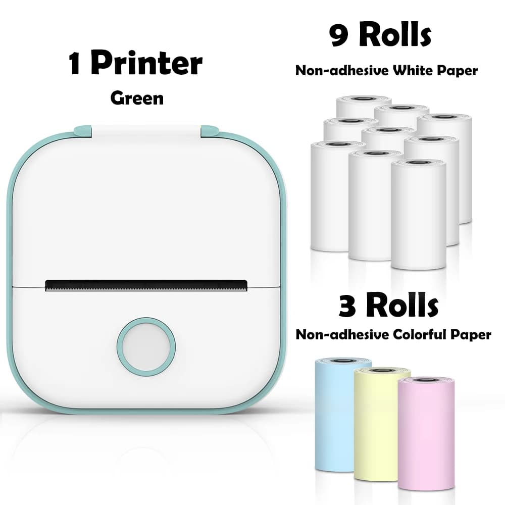 Phomemo T02 Mini impresora térmica Mini impresora de bolsillo inalámbrica, impresora de pegatinas adhesivas para bricolaje, diario, regalo de