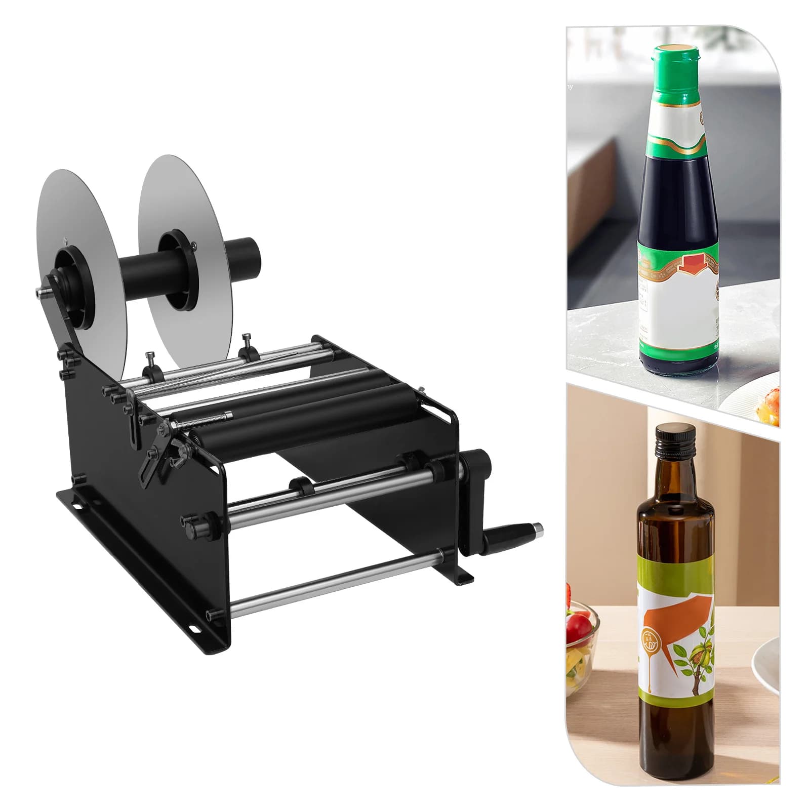 Máquina etiquetadora Manual de MT-30 para botellas redondas ajustables, máquina etiquetadora de botellas, etiquetadora semiautomática