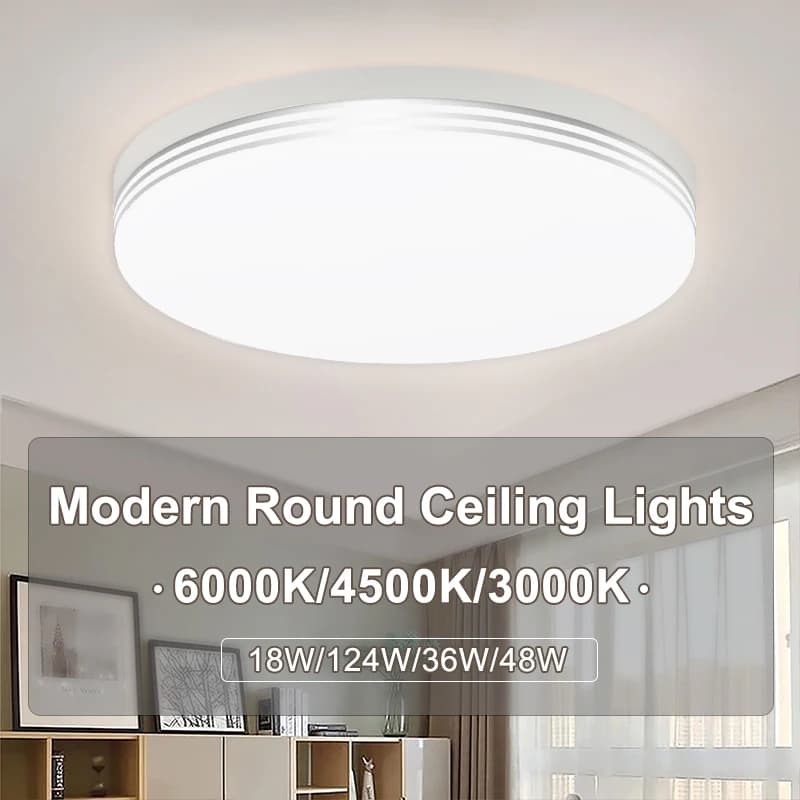 Luz de techo LED redonda, luces de techo cuadradas simples, accesorio de iluminación de techo de cocina moderno, lámpara de Panel Led para balcón y