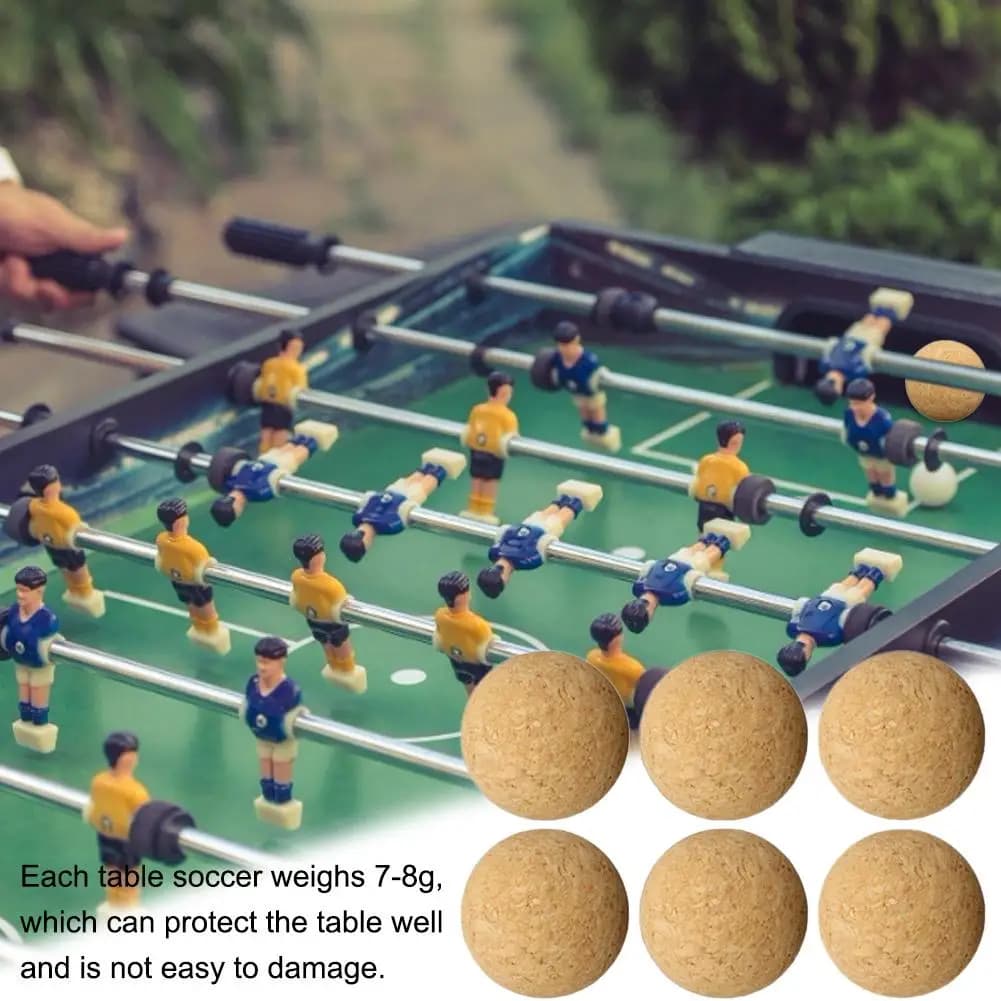 1 uds/6 uds/12 Uds 36mm corcho futbolín de madera maciza balón de fútbol mesa de pie de bebé fútbol mesa de escritorio