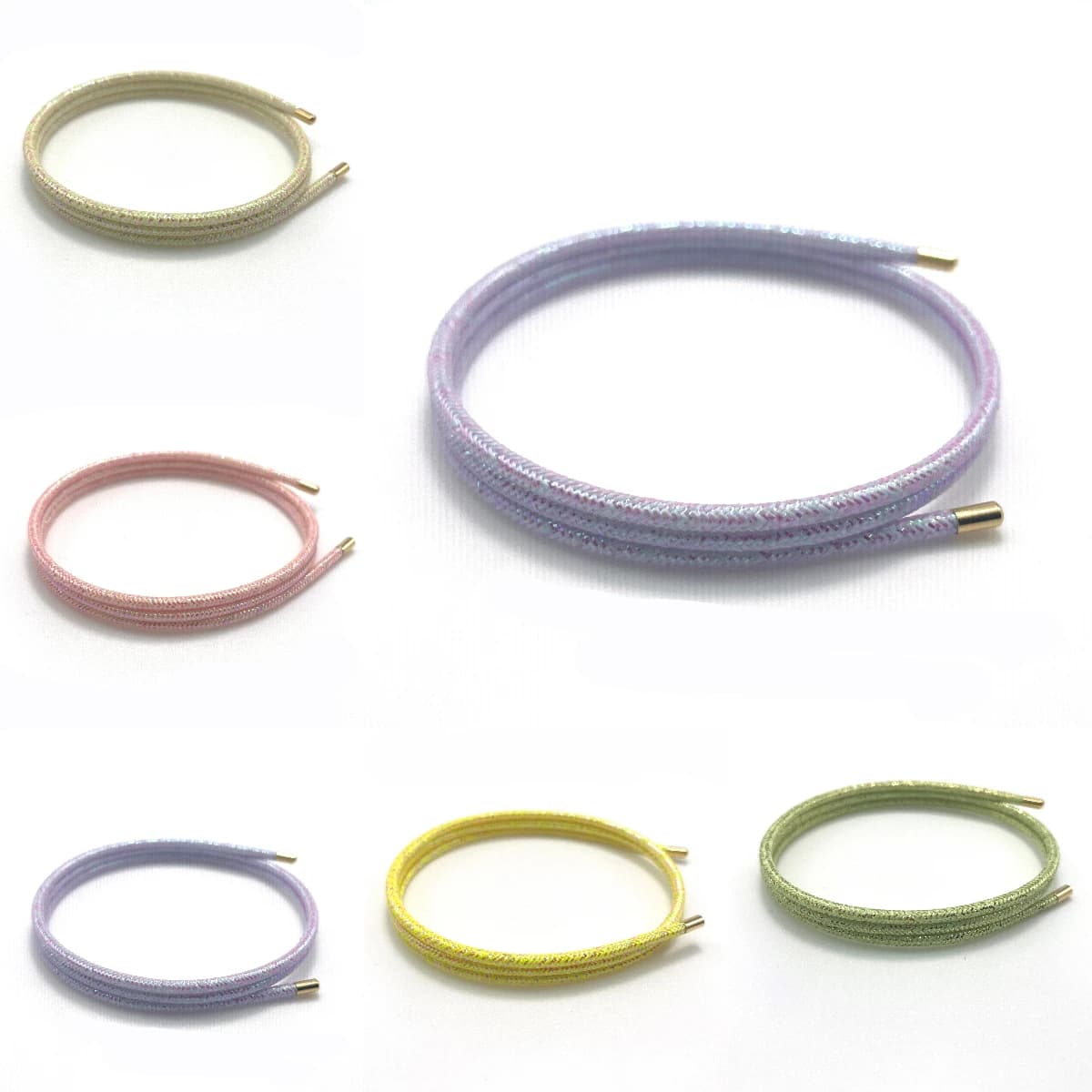 5 Pulseras Magnéticas Multicolor Ajustables Luminosas de Cuerda Milanesa, Accesorios para Fabricación de Joyería DIY, Venta al por Mayor, 51cm