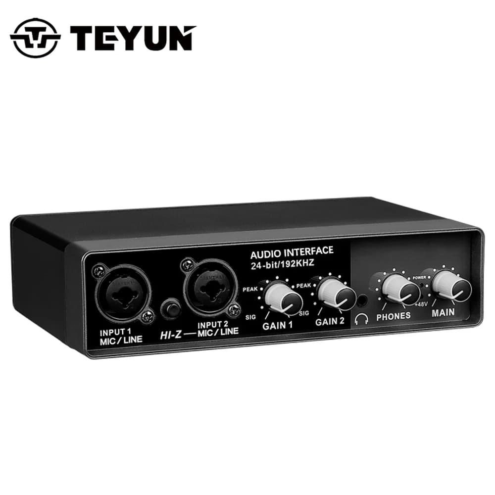 TEYUN Q-24 Q-22 Q-12 Tarjeta de sonido profesional Mezclador de audio Monitoreo de canales Guitarra eléctrica Grabación en vivo para canto en