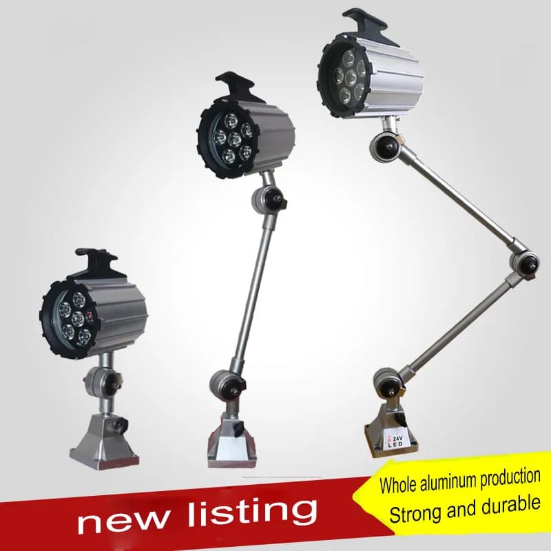 LED 7W/12W brazo largo impermeable a prueba de aceite a prueba de polvo CNC máquina herramienta lámpara 24V/220V fresado/torno/lámpara de máquina