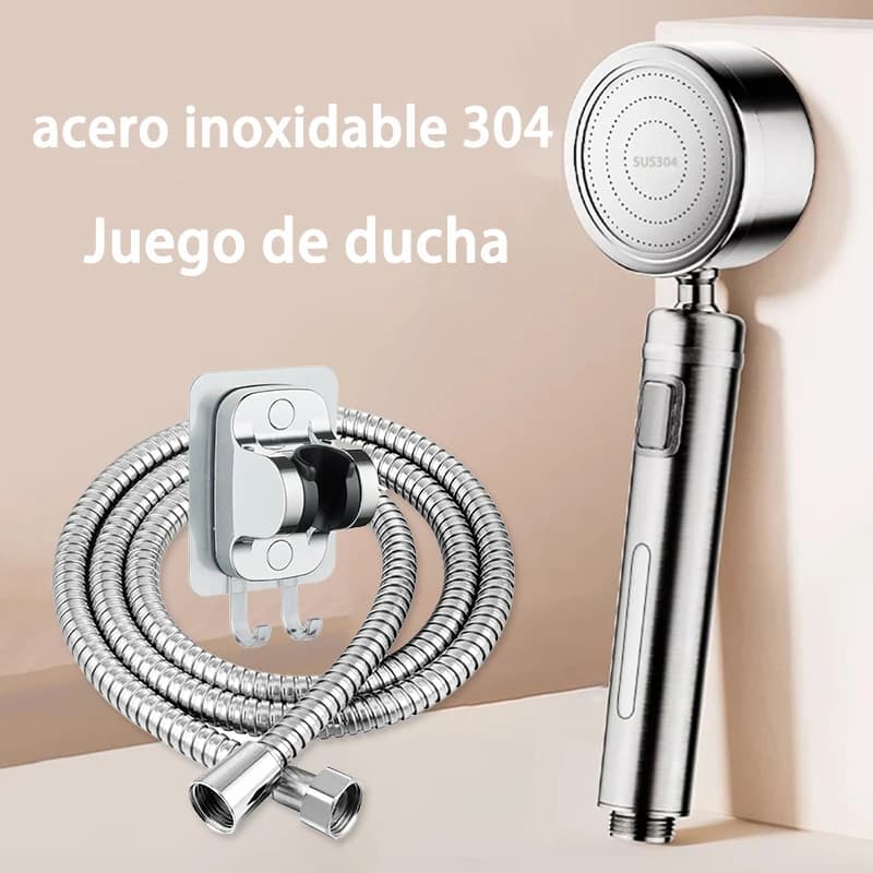 Juego de cabezal de ducha de alta presión, ahorro de agua, ajustable, 5 modos, cabezal de ducha con filtro, accesorios de baño de mano