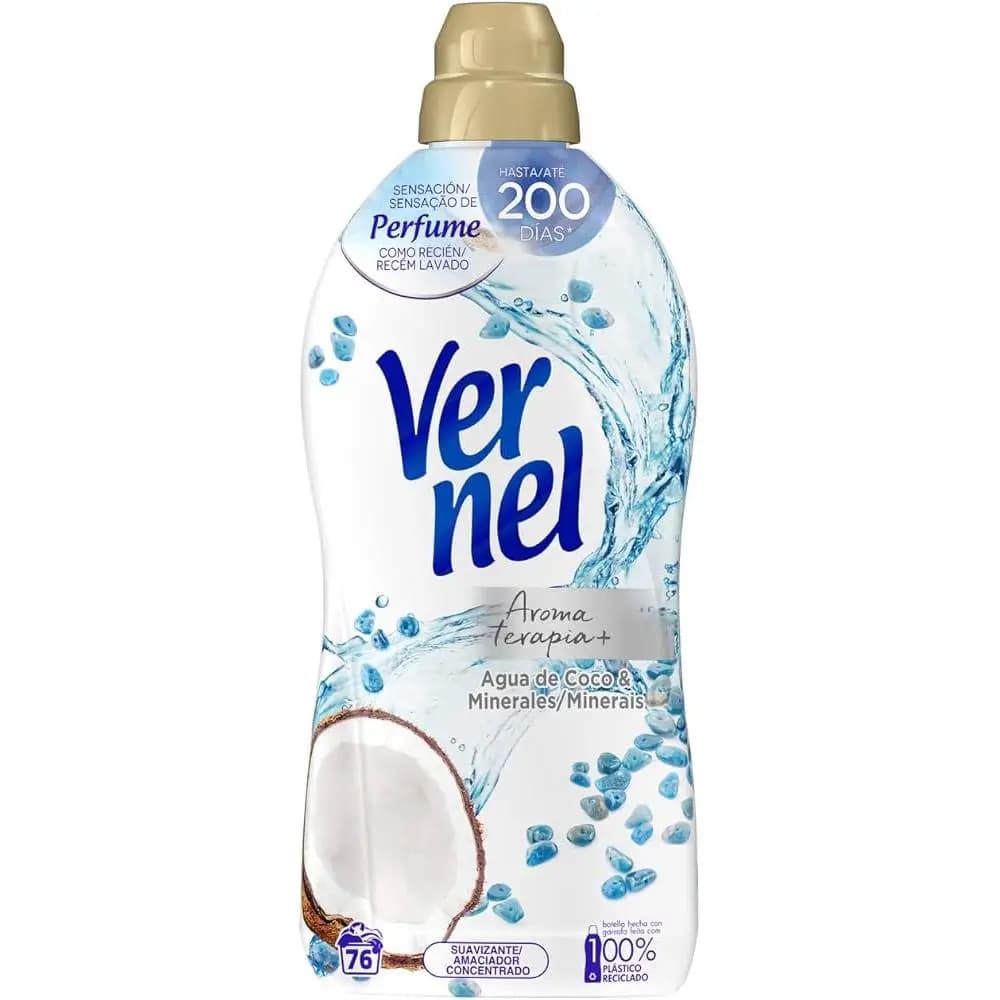 PACK de 8✖️60 lavados Vernel Suavizante Aromaterapia（maldivas-delicado-té blanco/ chá）PACK de 8✖️55 lavados lirio irresistible-PACK de