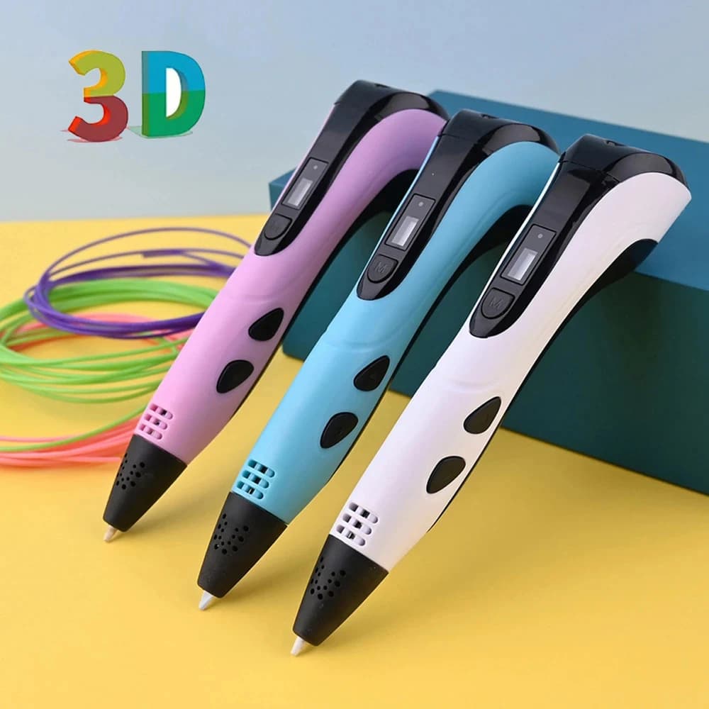 Bolígrafo de impresión 3D para niños, pantalla LCD con filamento PLA, regalo creativo de cumpleaños y Navidad, novedad de 2022