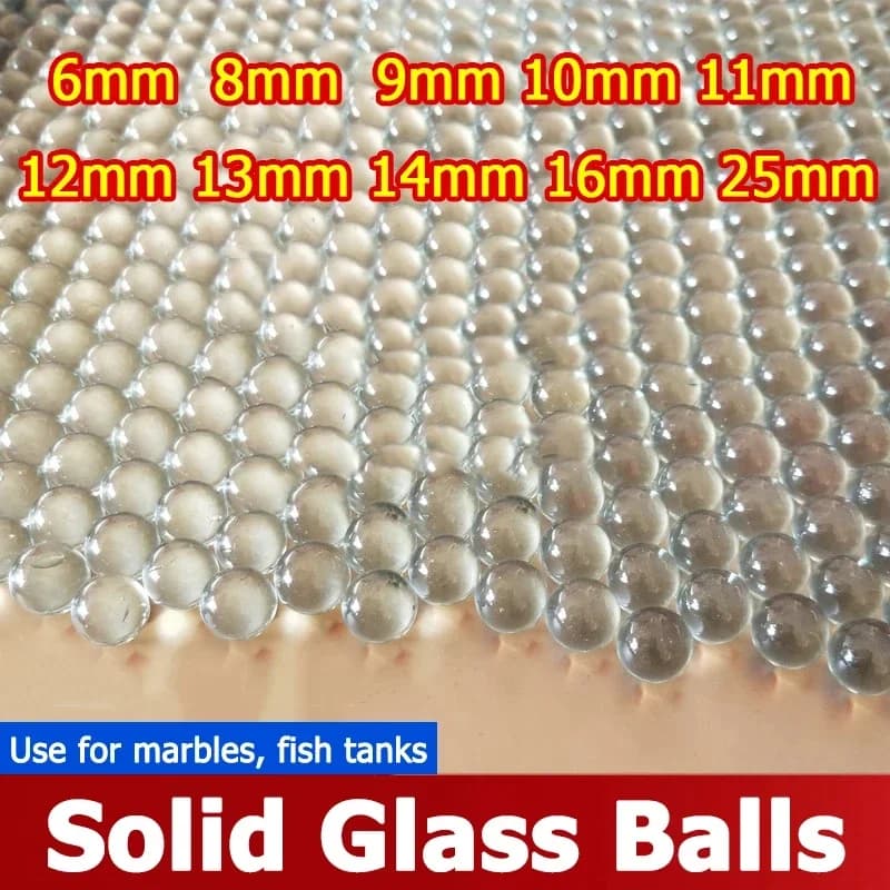 50-5000 Uds bolas de vidrio sólido 6/8/9/11/12/13/14/16/25mm canicas transparentes bolas anti hervir de alta precisión bolas de pecera