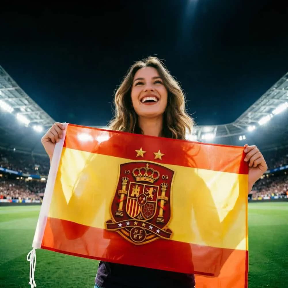 Bandera de Campeones 2026 de la Selección Nacional de España - Pancarta de la Victoria del Fútbol Español para la Celebración de los Aficionados