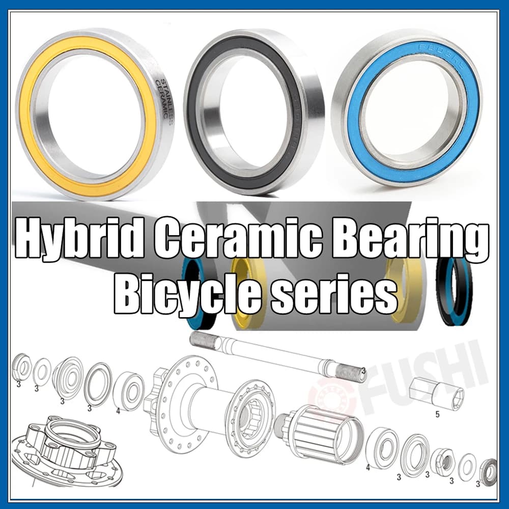 Rodamiento Híbrido de Cerámica Serie 6800 6900 6000, 6801 6802 6803 6804 6806 6901 6902 6903 6000 6001 15267 17287 18307 2RS HC (1 Pieza)