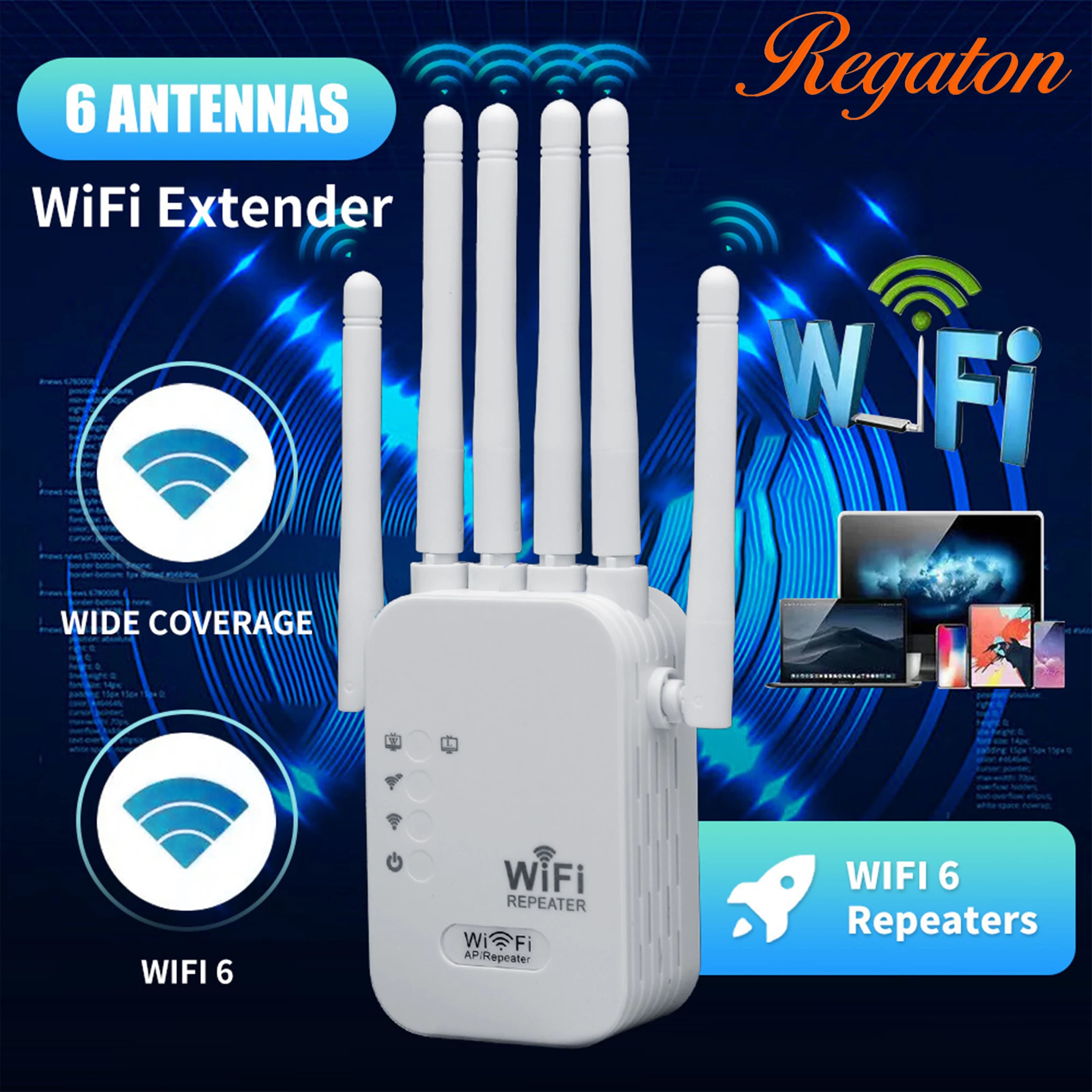 Repetidor WiFi, Amplificador de Señal WiFi 5G, Extensor de Red WiFi, Potenciador de WiFi, 1200Mbps, 5 GHz, Largo Alcance, Repetidor Inalámbrico WiFi