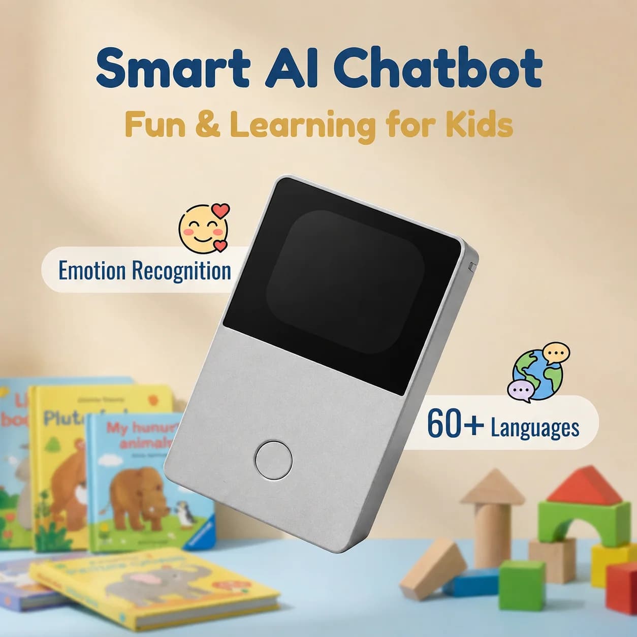 Robot Compañero con IA, el Mejor Regalo, Aprendizaje Multilingüe, Reconocimiento de Emociones, Protección de la Privacidad, Agente de IA