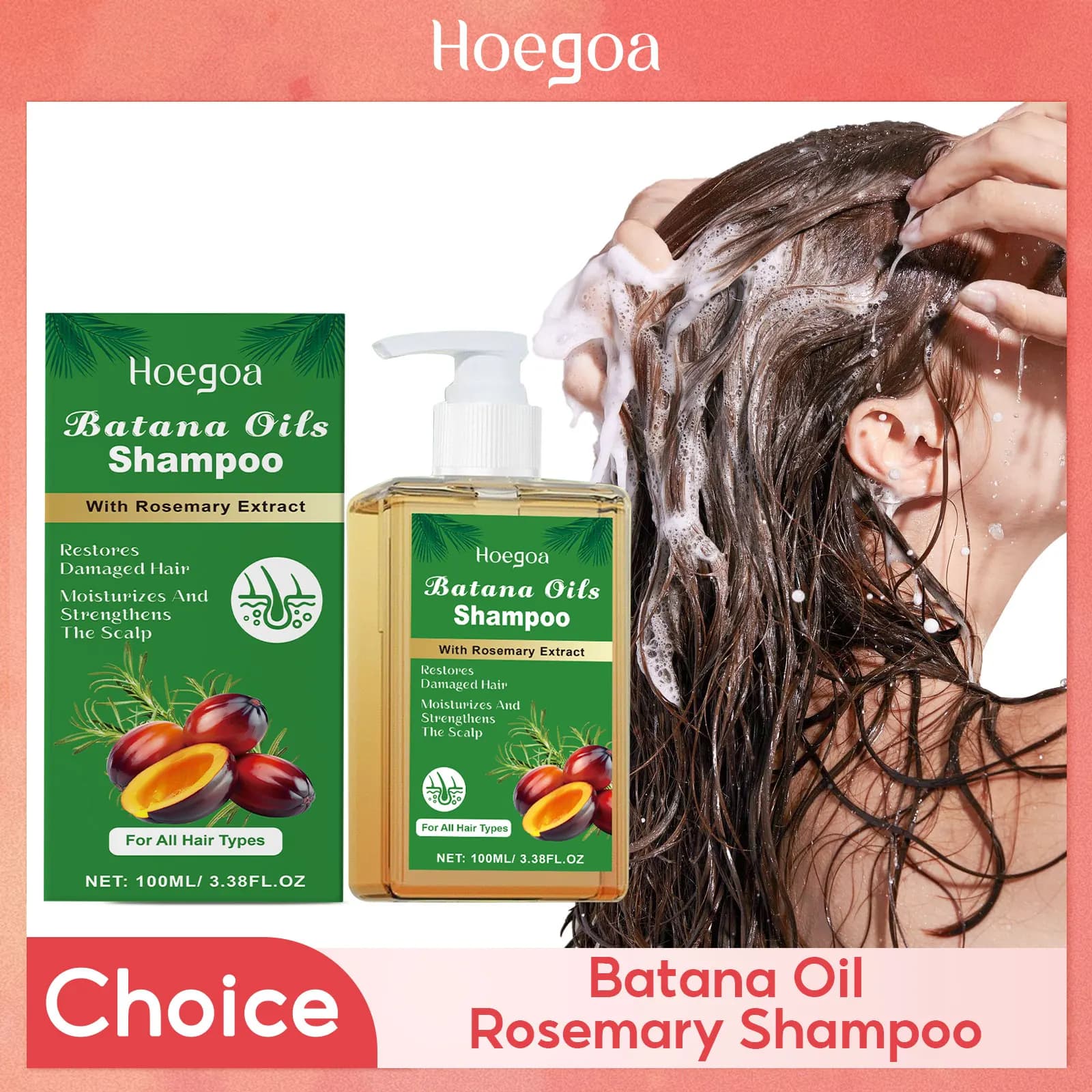 Champú Batana puro para fortalecer el cabello, crema hidratante para restaurar el cabello dañado y frágil, antipérdida, mejora la caspa, cuidado