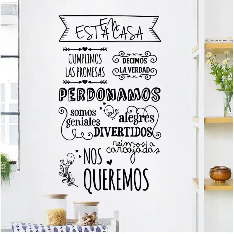 Citas y refranes inspiradores en español para habitación, puertas de dormitorio, ventanas, decoración del hogar, pegatinas de vinilo para pared,