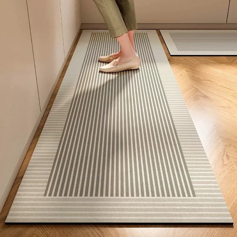 Nuevo tapete de cocina de diatomita estilo japonés, suave, antideslizante, súper absorbente, fácil de manejar.