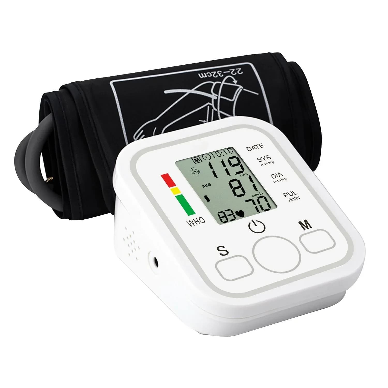 Nuevo Monitor de presión arterial, tonómetro automático para la parte superior del brazo, tensiómetro Digital, Monitor de presión arterial,