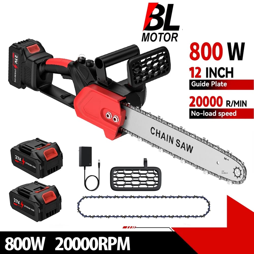 Mini motosierra sin escobillas de 12 pulgadas, motosierra de mano para recortar, compatible con batería Makita de 21V, sierra eléctrica para