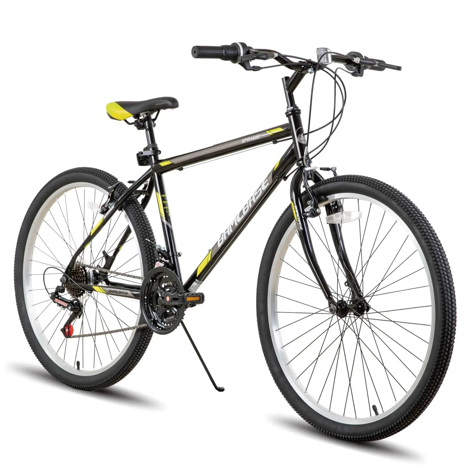 Bicicleta de montaña Hiland de 24 y 26 pulgadas para hombres y mujeres, cuadro de acero con alto contenido de carbono de 21 velocidades, bicicleta
