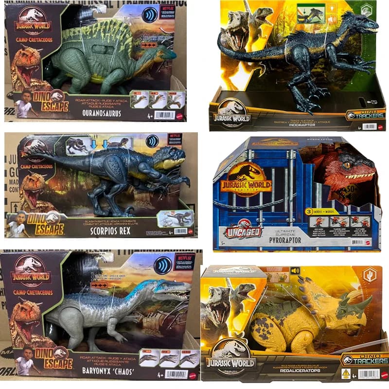 Original Jurassic World Camp Cretaceous Dino Escape rugido ataque dinosaurio juguete sonido golpe Control 'N conquistar niño regalo de cumpleaños