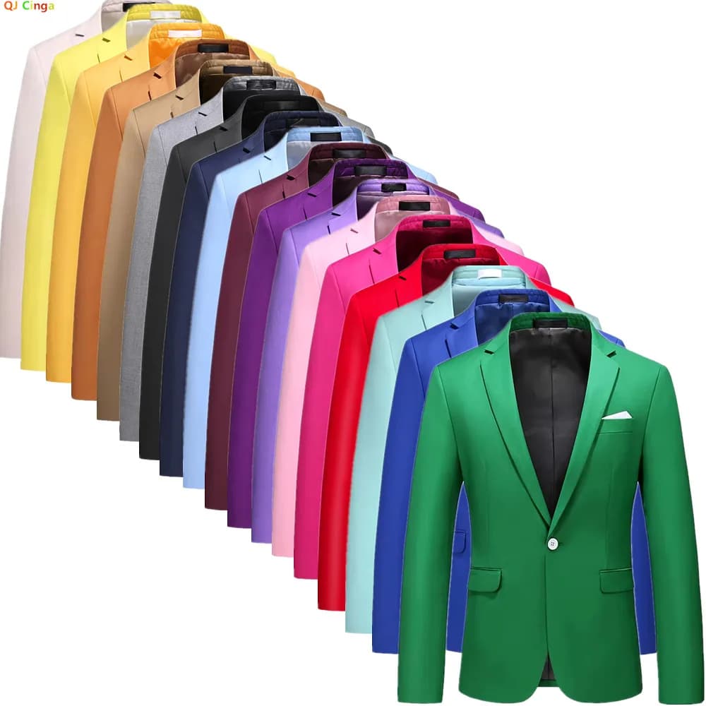 Chaqueta de Traje Verde Brillante para Hombre, Blazer Elegante y Ajustado, Abrigo de Vestir para Bodas y Fiestas, Apto para Todas las Temporadas,