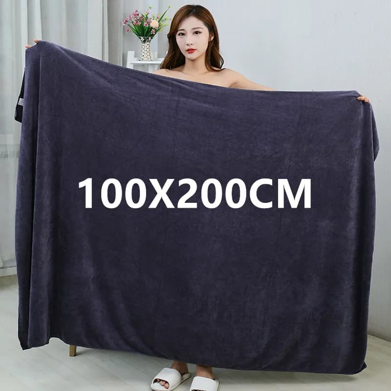 Toalla de baño de microfibra grande y gruesa, toalla de microfibra multiusos súper absorbente y de secado rápido