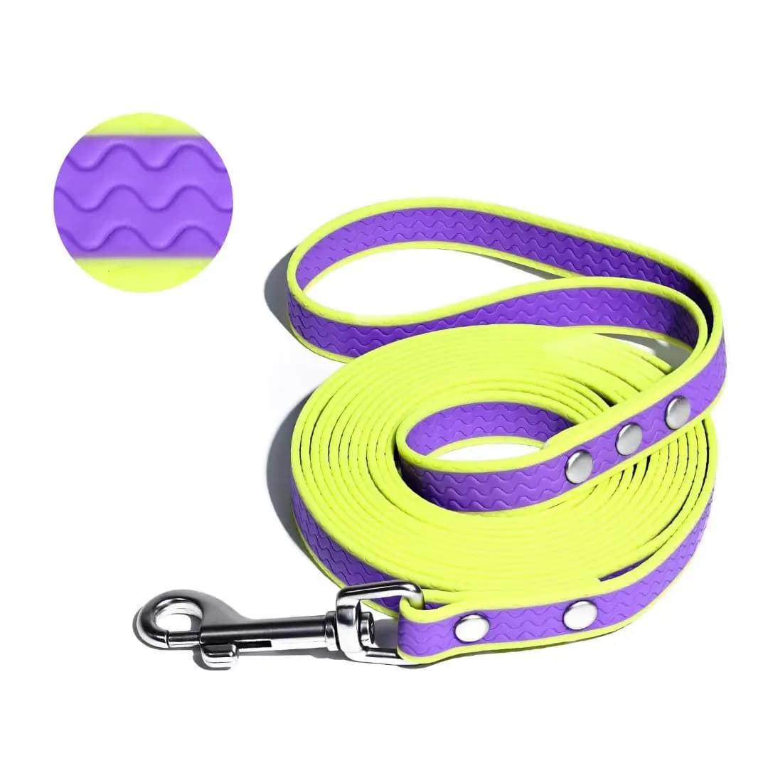 Correa de PVC ondulada de 2 mm de grosor para entrenamiento de perros, resistente al agua, de 3M/5M/10M, para perros pequeños y medianos, para paseos